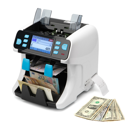 Bank note professional two pocket bill banknote sorter money counter and cash currency sorter machine